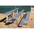 Gt Grandstands By Ultraplay 3 Row National Rep Aluminum Bleacher, 12' Long, Single Footboard NB-0312ASTD